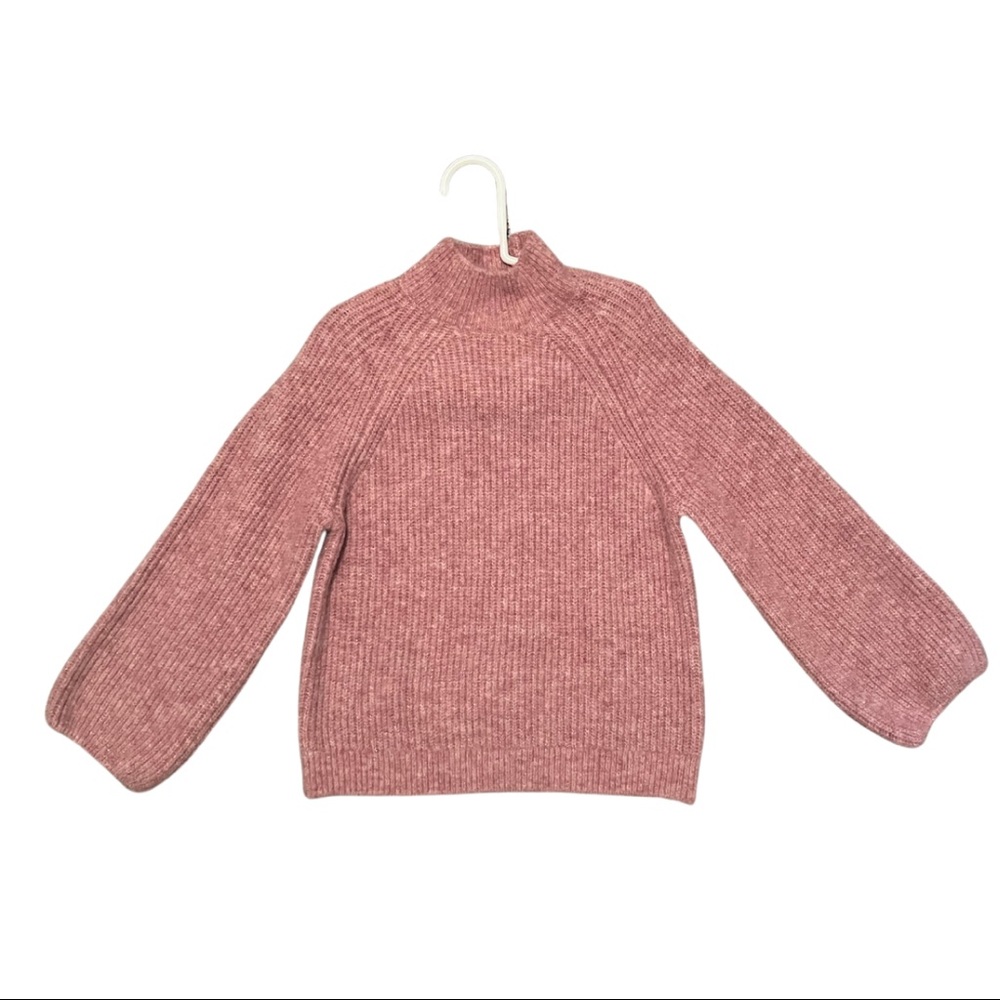 Zara Pink Shimmer Smockneck Sweater